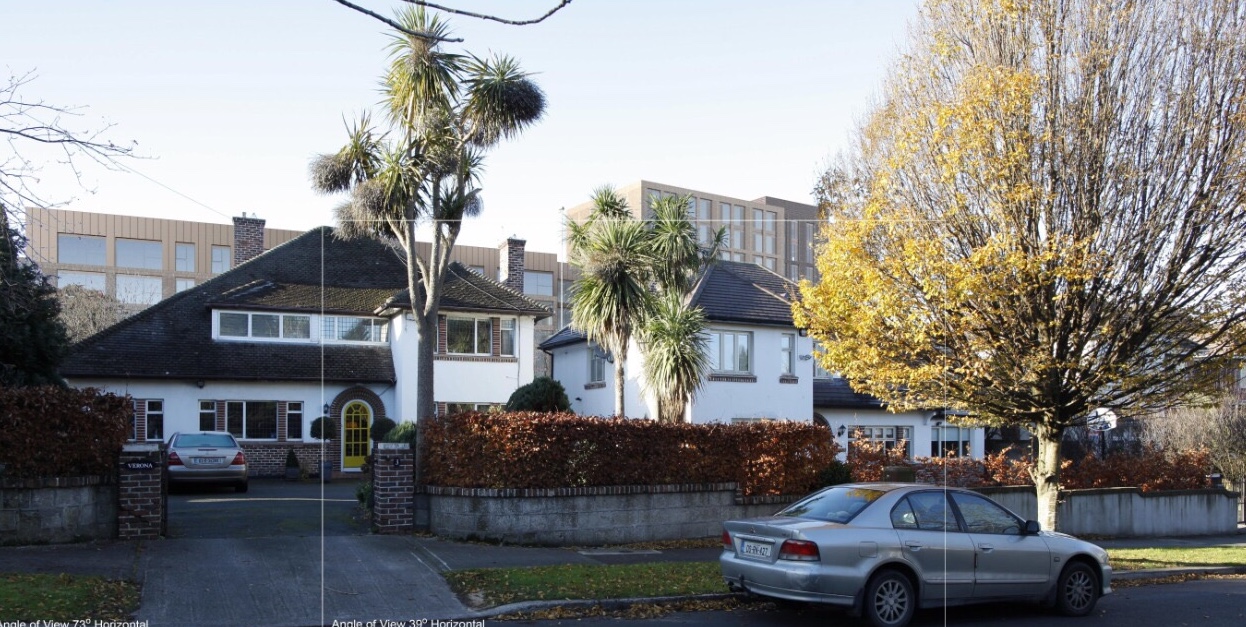 The view from the houses along Stillorgan Park Avenue